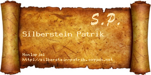 Silberstein Patrik névjegykártya